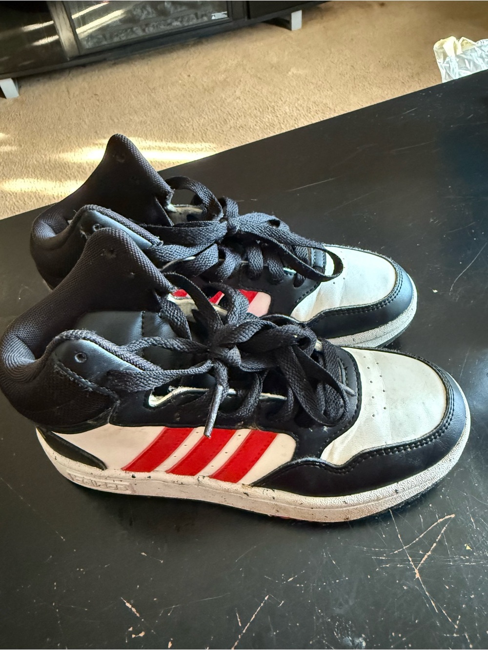 adidas Kids Sneakers in Black, White & Red